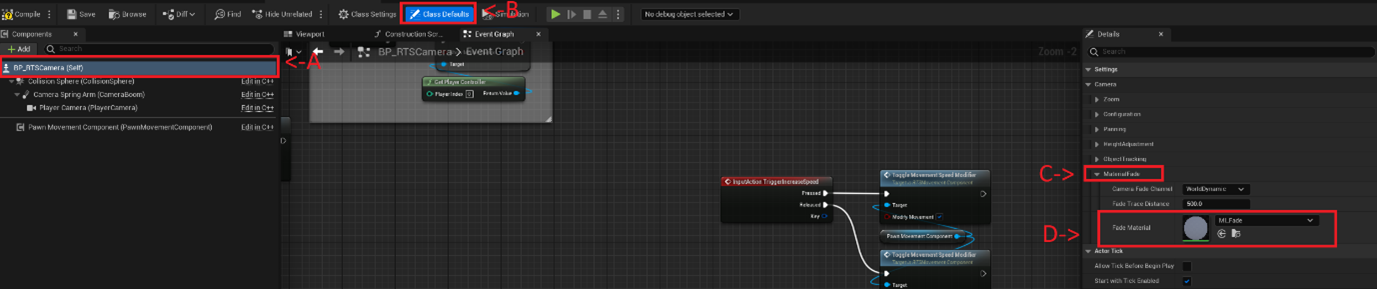 How to change fade material 